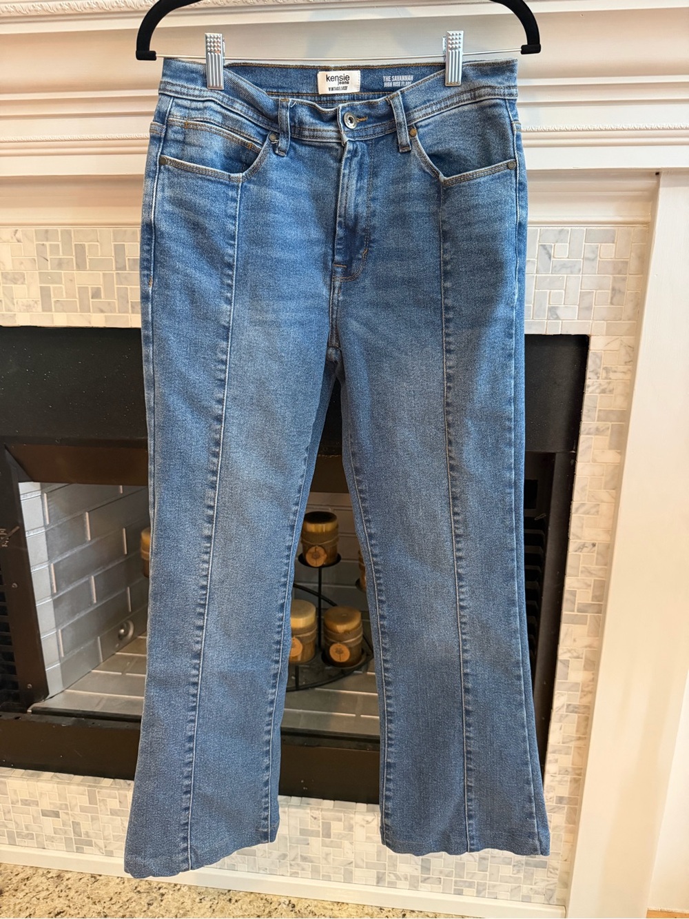 Kensie Women's High Rise Flare Jeans